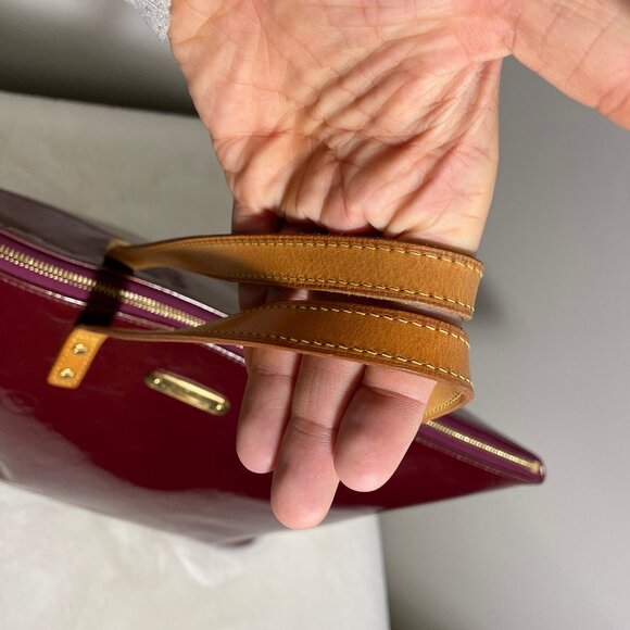 Louis Vuitton Vernis Tote Shoulder Bag Handbag Hot Pink Violet Handbag Bellevue - Picture 9 of 14